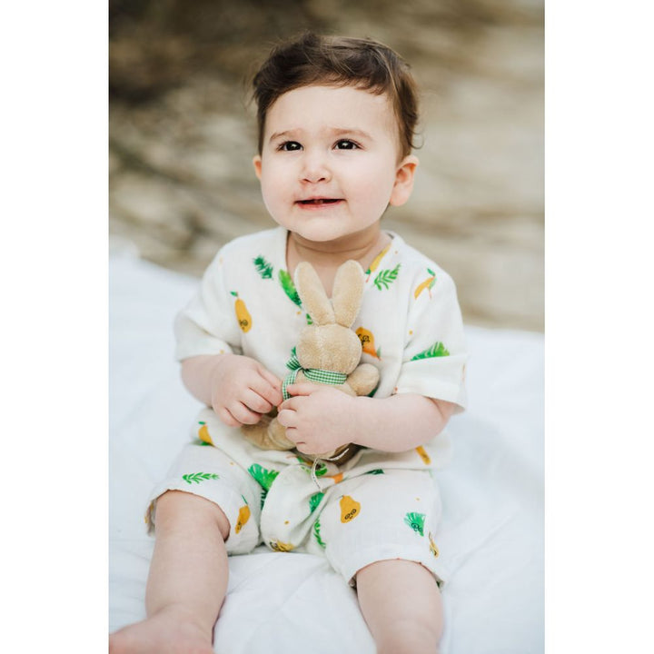 Tickle Tickle Organic Muslin Romper, Poppet Pear