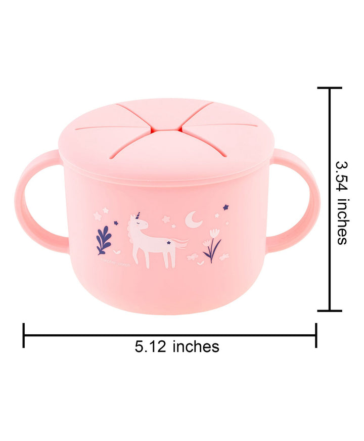 Stephen Joseph Silicone Snack Cup Unicorn Print - Pink