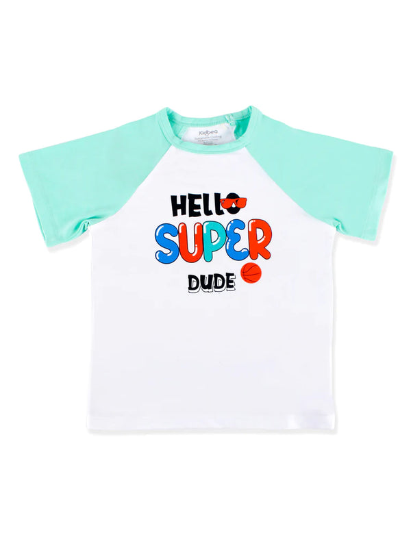 Kidbea Bamboo Soft Fabric Onesie For, Baby Boy - Hello Super Dude