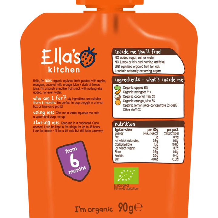 Ella's Kitchen the Orange One, Organic Puree 90g, 6m+