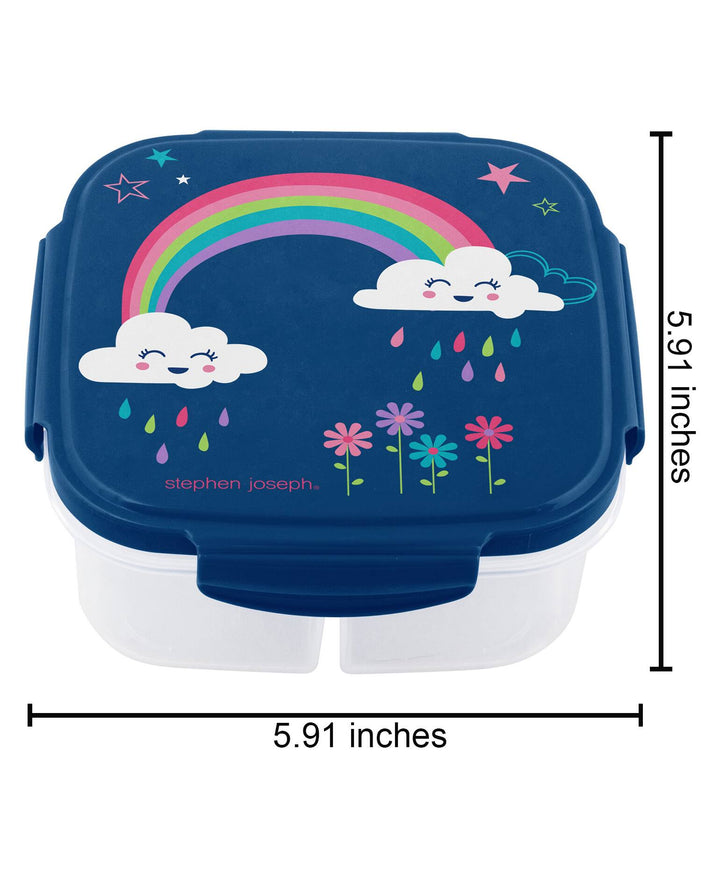 Stephen Joseph Snack Box with Ice Pack Rainbow Print