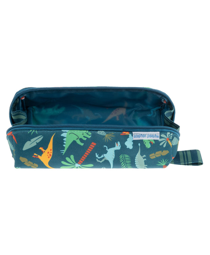 Stephen Joseph All Over Print Pencil Pouch Dino Design - Multicolour