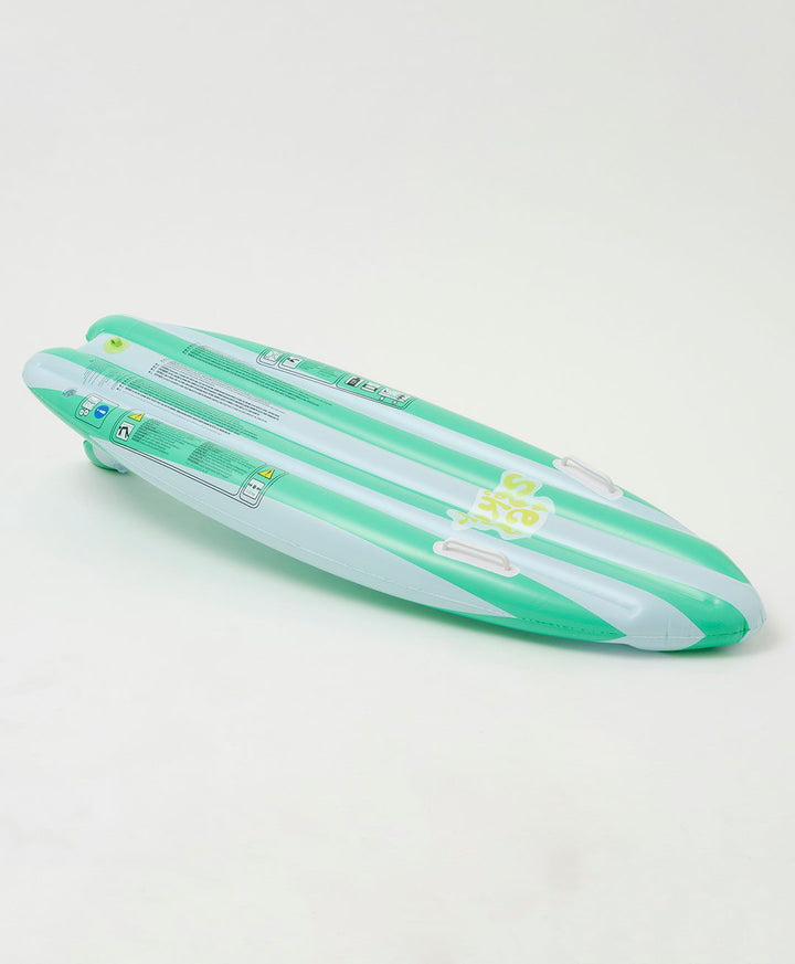 SUNNYLiFE Green and white color inflatable Ride With Me Surfboard Float Sea Seeker Ocean