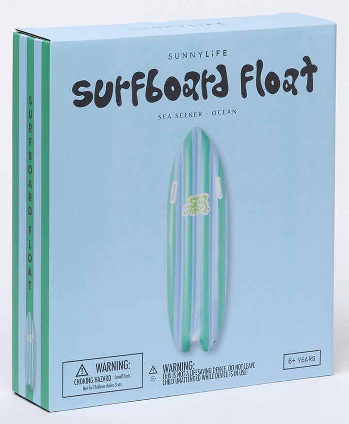 SUNNYLiFE Green and white color inflatable Ride With Me Surfboard Float Sea Seeker Ocean