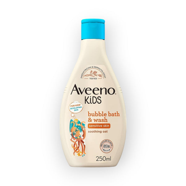 Aveeno Kids Bubble Bath and Wash, 250 ml