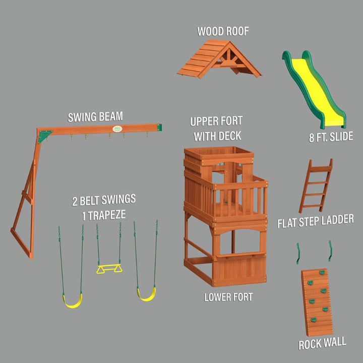 Backyard Discovery Atlantic Play Tower (incl. swings)