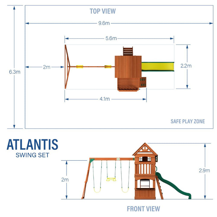 Backyard Discovery Atlantic Play Tower (incl. swings)