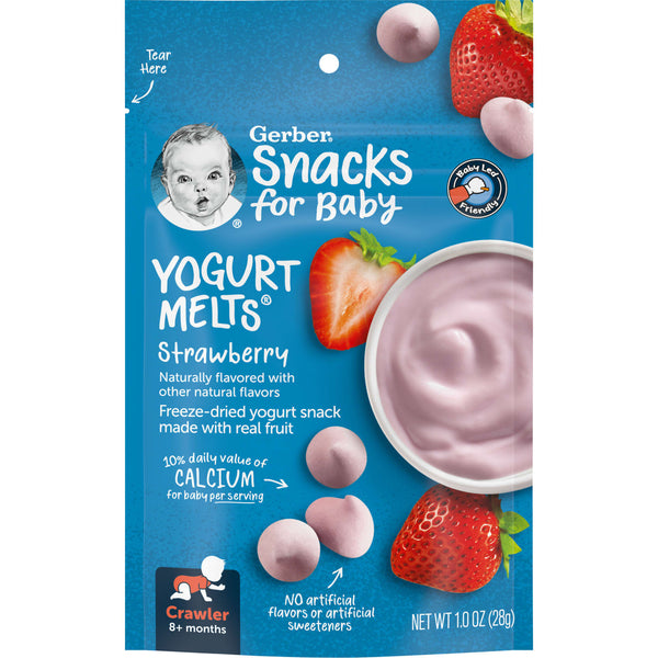 Gerber Yogurt Melts, 8+ Months, Strawberry - 28g