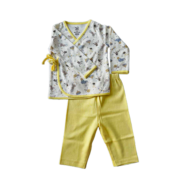 TinyLane Newborn Baby Clothing Set | Jungle Circus Jhabla & Legging