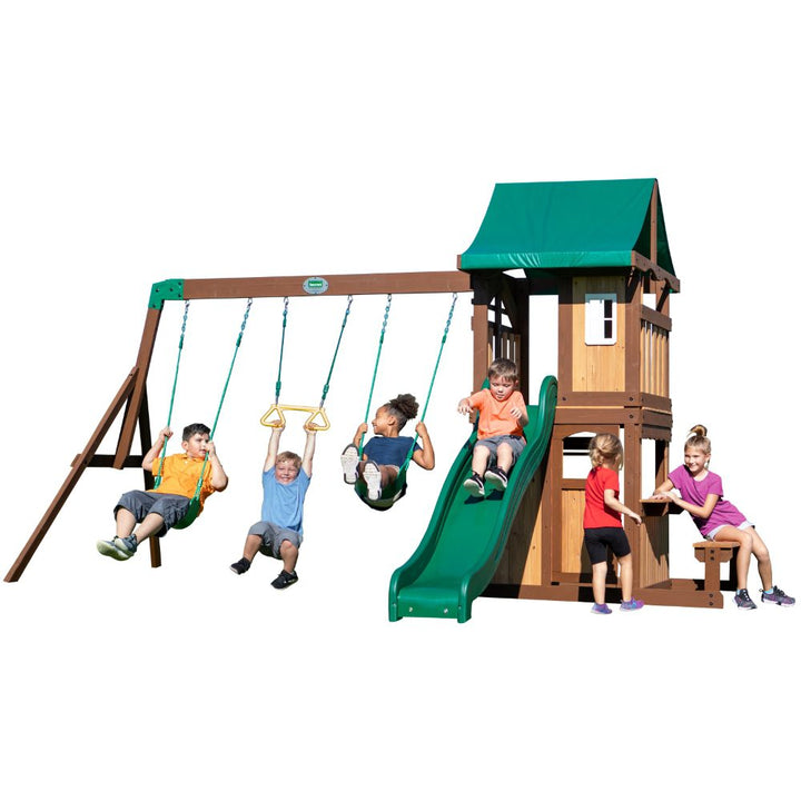 Backyard Discovery Lakewood Play Tower with Swings and Slide