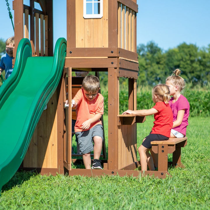 Backyard Discovery Lakewood Play Tower with Swings and Slide