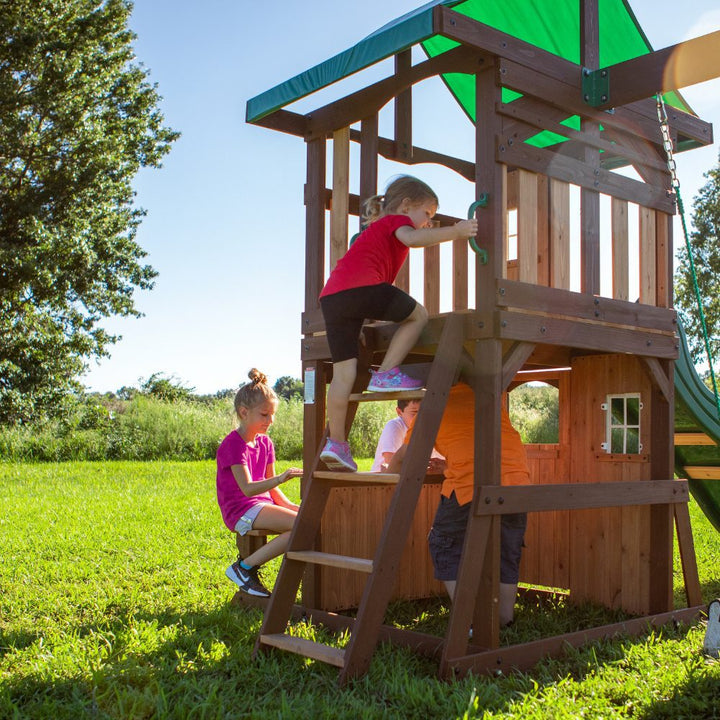 Backyard Discovery Lakewood Play Tower with Swings and Slide