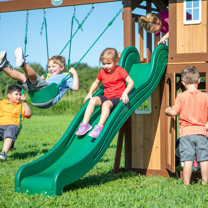 Backyard Discovery Lakewood Play Tower with Swings and Slide