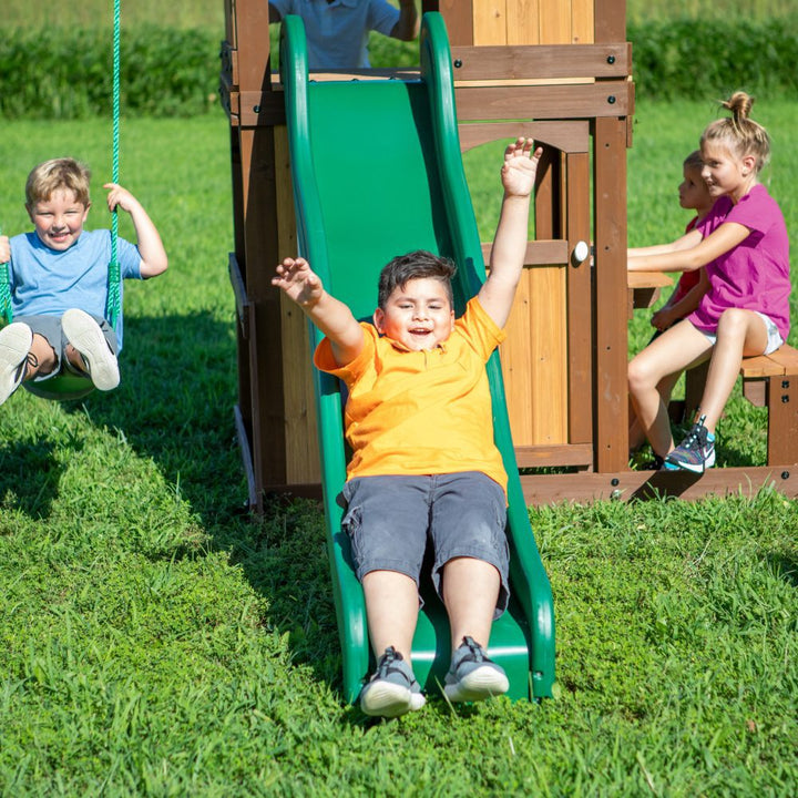 Backyard Discovery Lakewood Play Tower with Swings and Slide