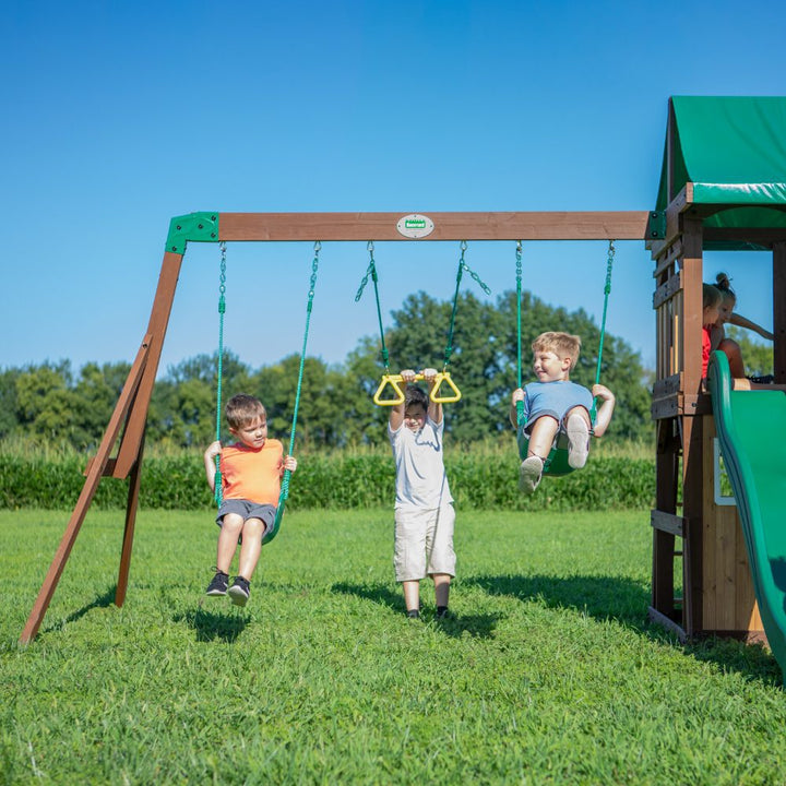 Backyard Discovery Lakewood Play Tower with Swings and Slide