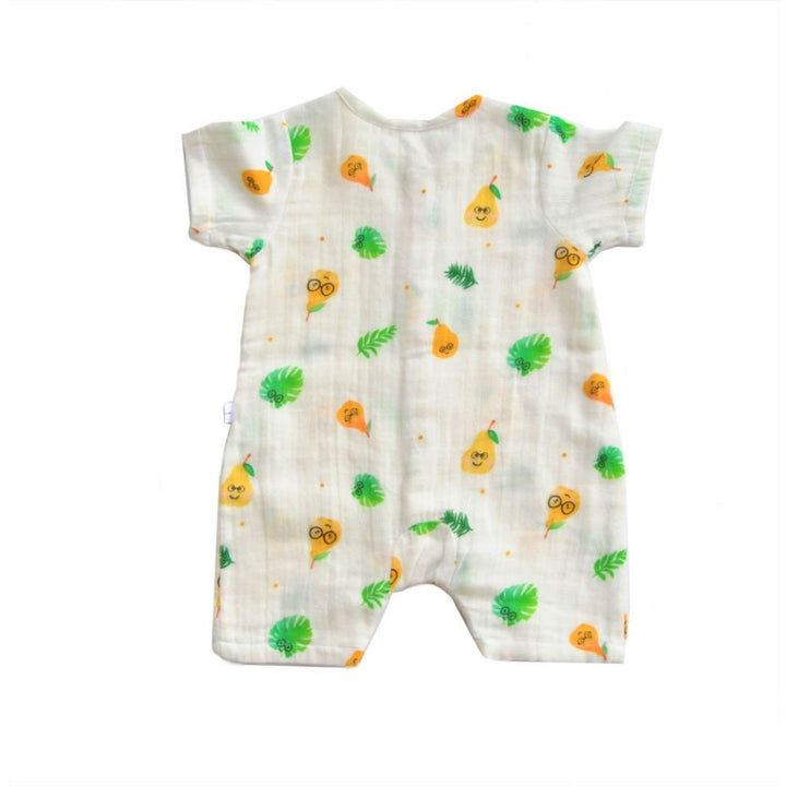 Tickle Tickle Organic Muslin Romper, Poppet Pear