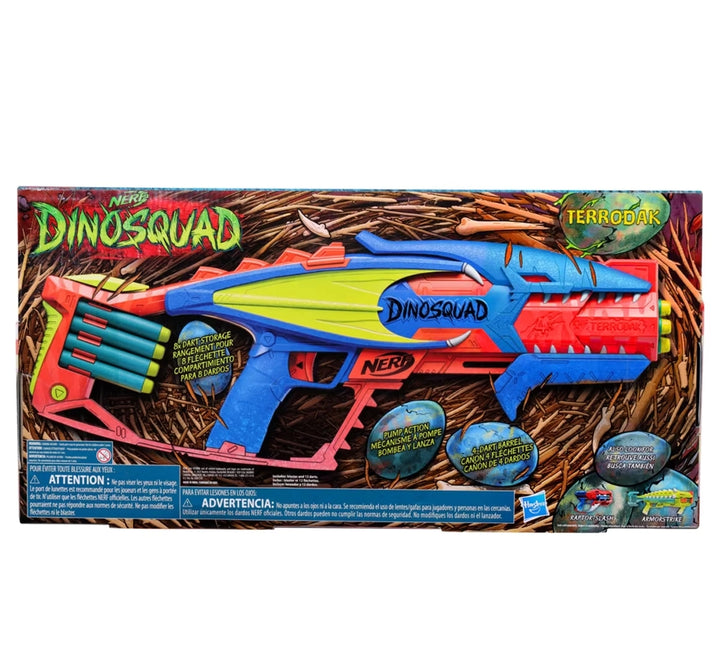 Nerf Dino squad Terrodak - Toy Foam Nerf Blaster for Kids Outdoor Games