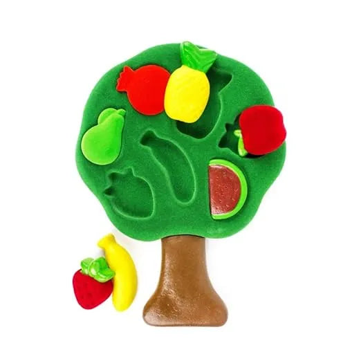 Rubbabu 3D Fruit Shape Sorter – Educational Tree Shaped Puzzle With 7 Bright Fruits