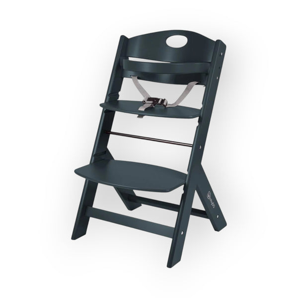 BabyGO Family Wooden High Chair (Black)