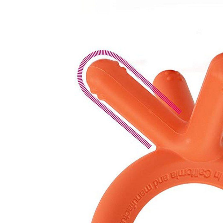 Comotomo Silicone Baby Teether Orange