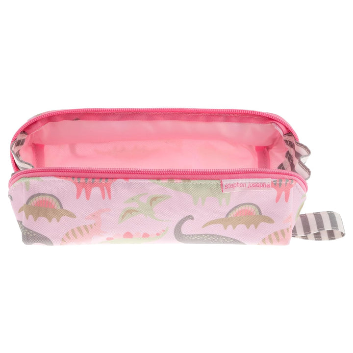 Stephen Joseph All Over Printed Pencil Pouch Pink Dino