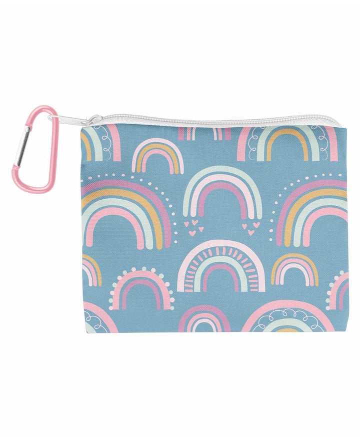 Stephen Joseph Mask with Pouch Rainbow Print - Blue