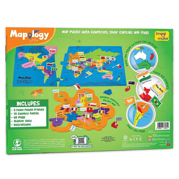 Imagi Make Mapology World with Flags &amp; Capitals