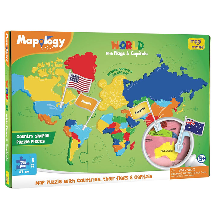 Imagi Make Mapology World with Flags &amp; Capitals