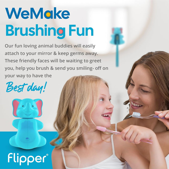 Flipper Toothbrush Cover &amp; Toothbrush Flp Fun Animal Combo Pack / Panda