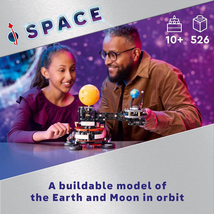 Lego Planet Earth & Moon In Orbit