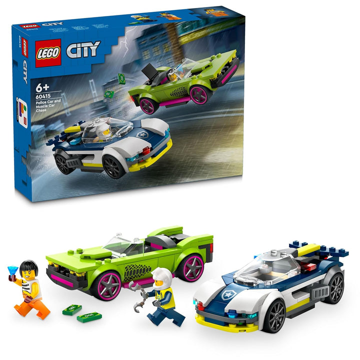 Lego Police Car And Muscle Car Chase