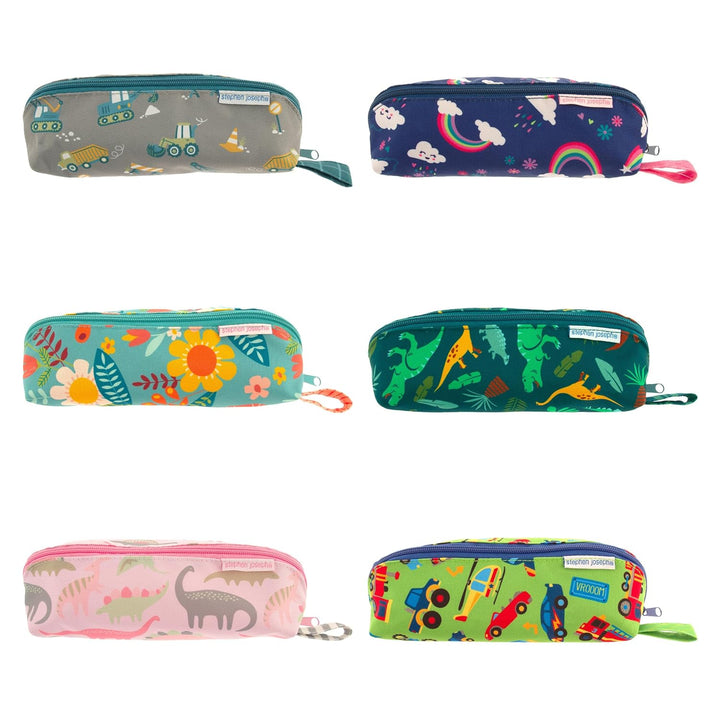 Stephen Joseph All Over Printed Pencil Pouch Pink Dino