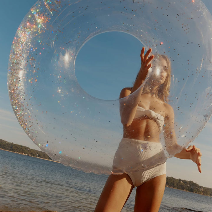 SUNNYLiFE Inflatable Transparent Glitter Pool