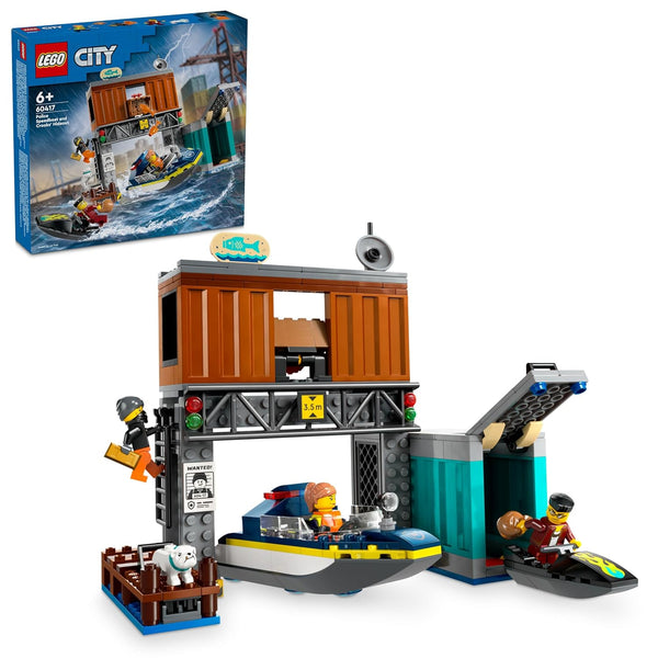 Lego Police Speedboat And Crooks' Hideout