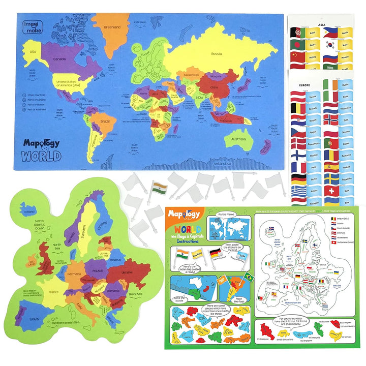 Imagi Make Mapology World with Flags &amp; Capitals