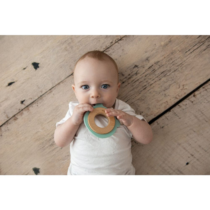 Little Rawr Wood + Silicone Disc Teether