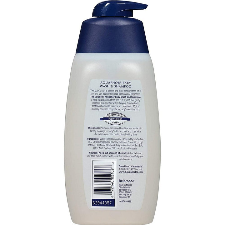 Aquaphor Baby Wash &amp; Shampoo, 16.9 fl oz / 500ml