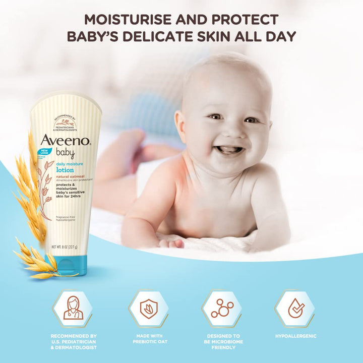 Aveeno Baby Daily Moisture Lotion, 8 oz / 227g