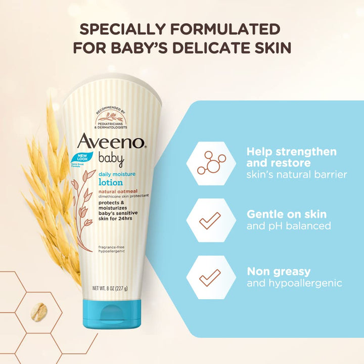 Aveeno Baby Daily Moisture Lotion, 8 oz / 227g