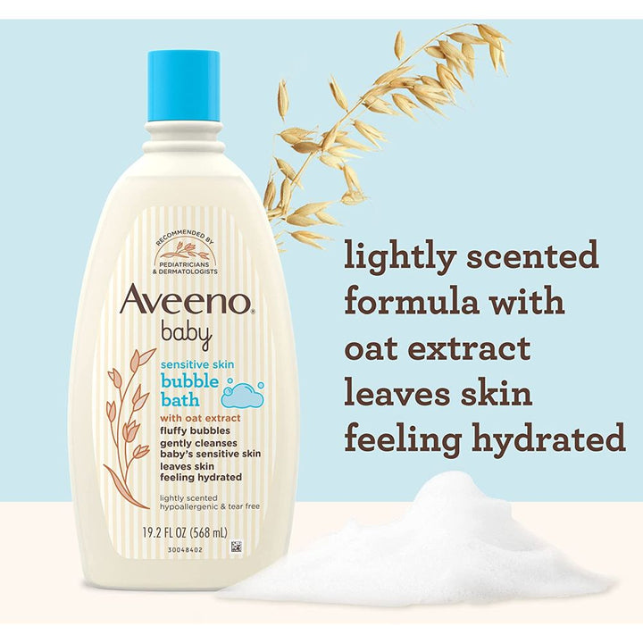 Aveeno Baby Sensitive Skin Bubble Bath, 568ml