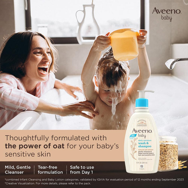 Aveeno Baby Wash &amp; Shampoo, 354ml