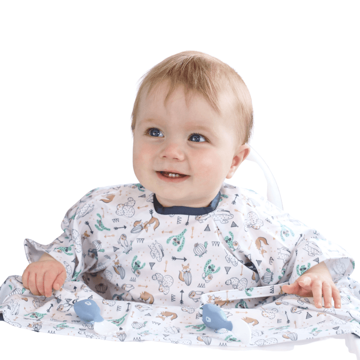 Bibado Short Sleeve Coverall Weaning Bib Desert Hide &amp; Seek