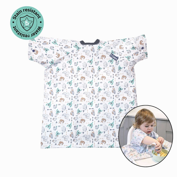 Bibado Short Sleeve Coverall Weaning Bib Desert Hide &amp; Seek