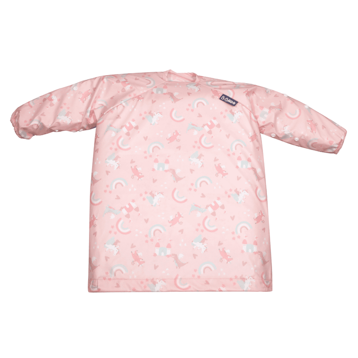 Bibado Long Sleeve Coverall &amp; Attachable Handi Cutlery Bundle Over the Rainbow Light Pink