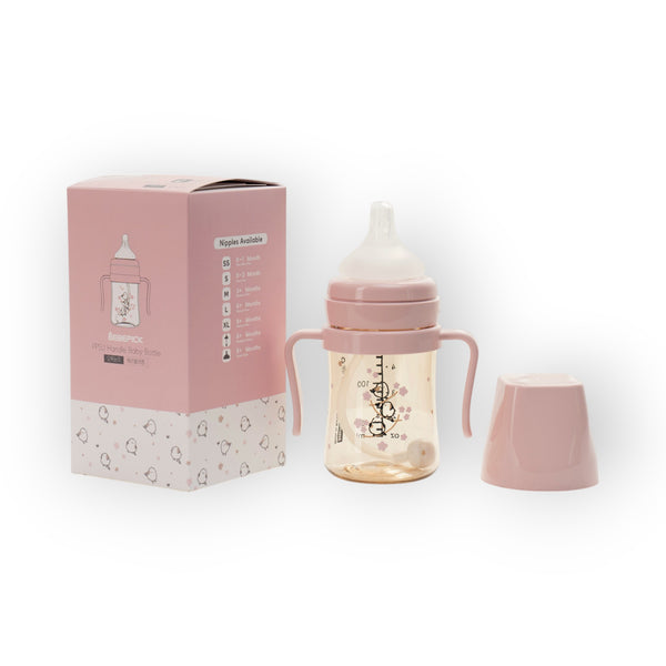 BebePick PPSU Handle Baby Bottle 150ML, Pink