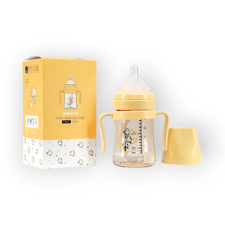 BebePick PPSU Handle Baby Bottle 150ML, Yellow