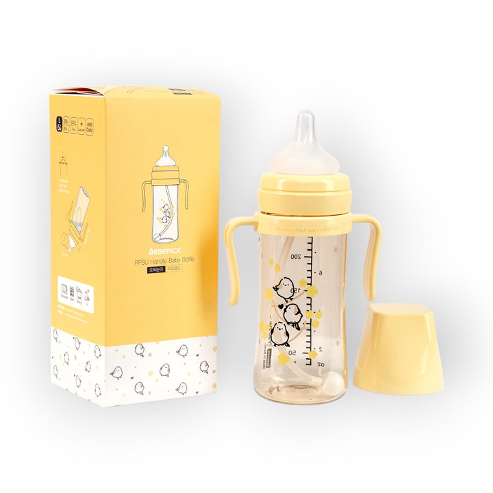 BebePick PPSU Handle Baby Bottle 250ML, Yellow