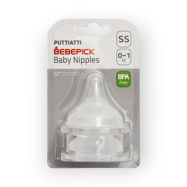 Bebepick Silicone Baby Nipples, SS, 0-1 M