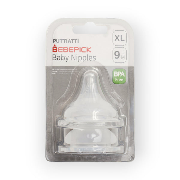 Bebepick Silicone Baby Nipples, XL, 9+M