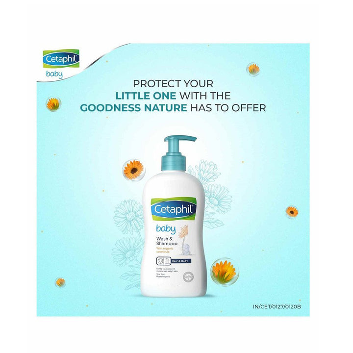 Cetaphil Baby Wash &amp; Shampoo with Organic Calendula, 400ml